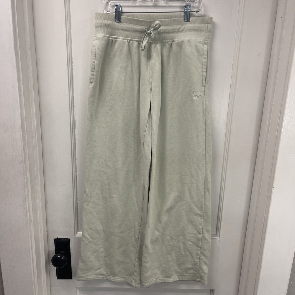 Woman's Wide Leg Sweatpants, Reebok Size Small Comfy Light Green